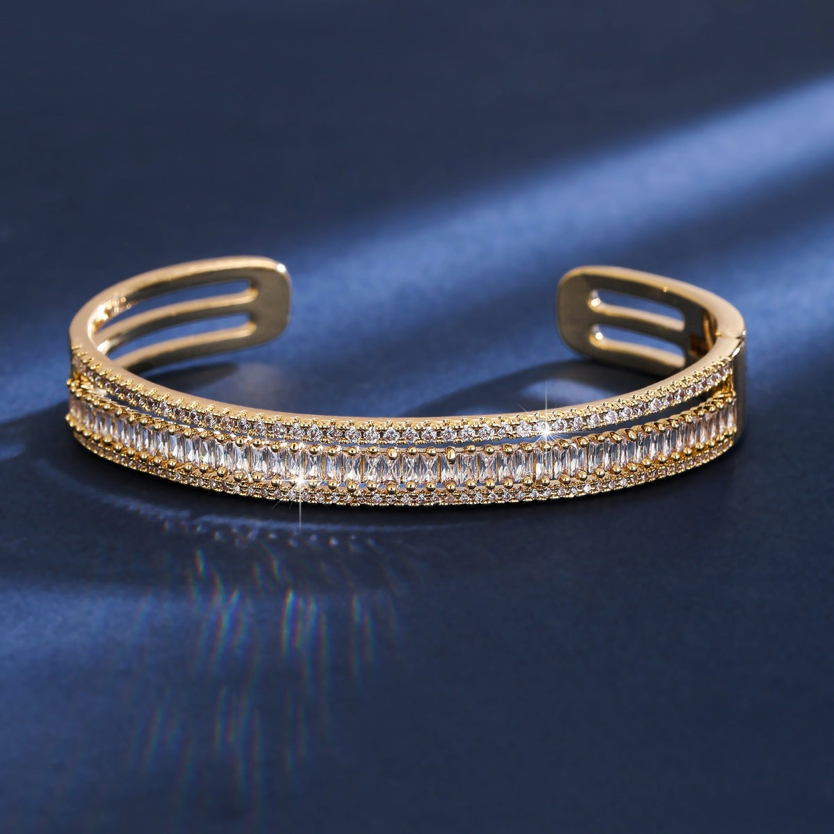 Gold cuff bracelet by Yoshan