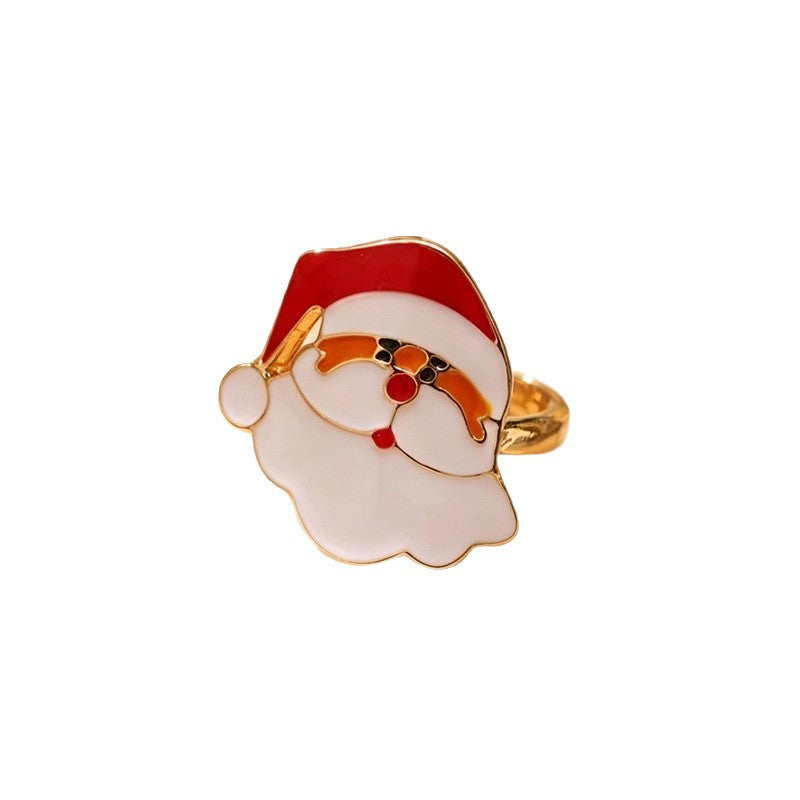 Christmas Ring Set, Santa, Reindeer and Snowflake Rings, 12-Piece Assorted Holiday Party Favor Pack, Stocking Stuffers and Gift Exchange Present for Kids and Ad
