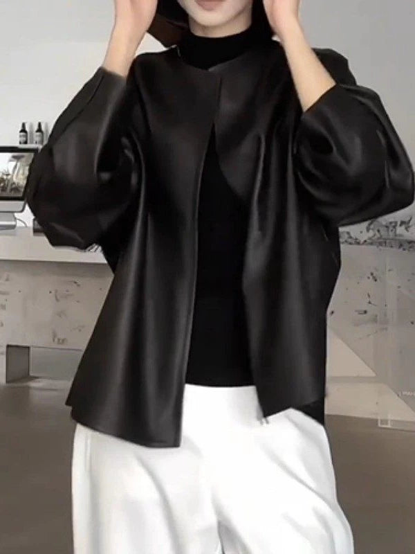 Women's Fall Winter Black Plus Size Oversized Cropped Jacket Casual Coat for Cold Weather Travel Spring Outdoor Holiday