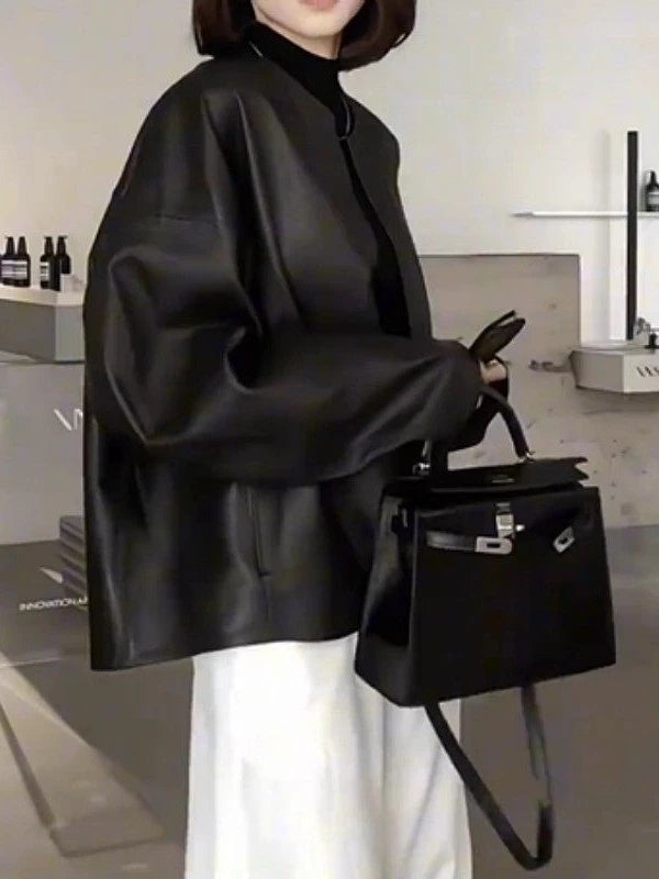 Women's Fall Winter Black Plus Size Oversized Cropped Jacket Casual Coat for Cold Weather Travel Spring Outdoor Holiday
