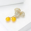 Gold cubic zirconia jewelry set by Yoshan