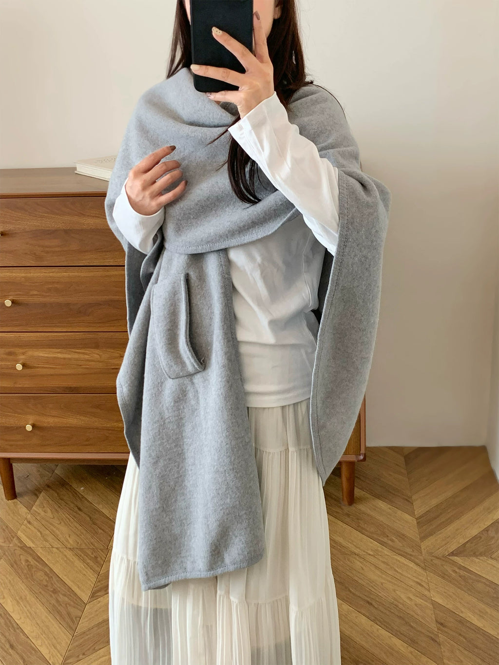 Women's Fall Winter Fleece-Lined Asymmetric Relaxed Coat for Cold Weather Travel Office Spring Holiday