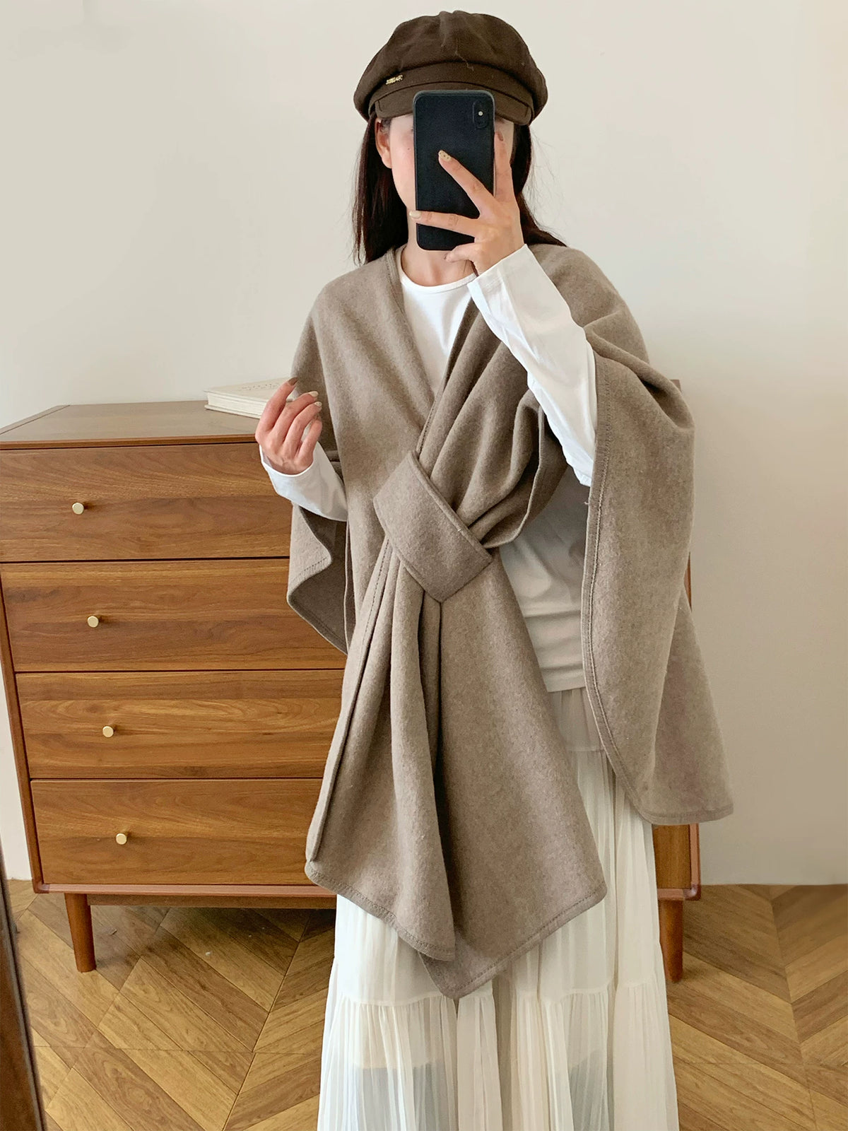 Women's Fall Winter Fleece-Lined Asymmetric Relaxed Coat for Cold Weather Travel Office Spring Holiday