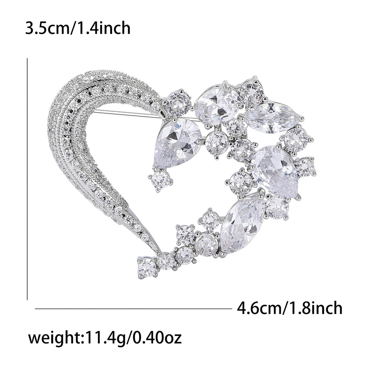 Cubic zirconia jewelry set by Yoshan, detail view 5
