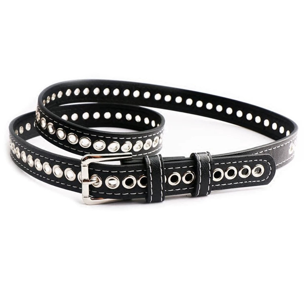 Women's Studded Plus Size No-hole Belt Dress Waist Gift Party Versatile Designer Office Everyday