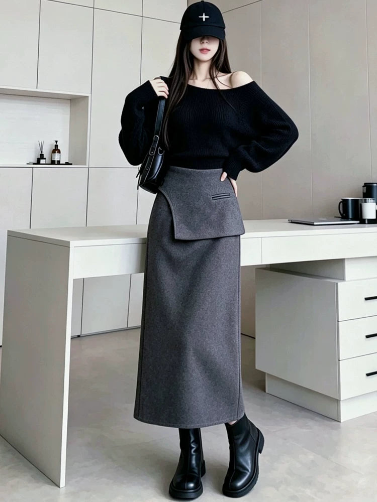 Women's Fall Winter Straight Bodycon High-Waist Retro Coat for Cold Weather Travel Office Spring Holiday