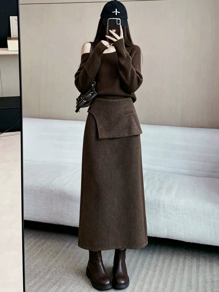 Women's Fall Winter Straight Bodycon High-Waist Retro Coat for Cold Weather Travel Office Spring Holiday
