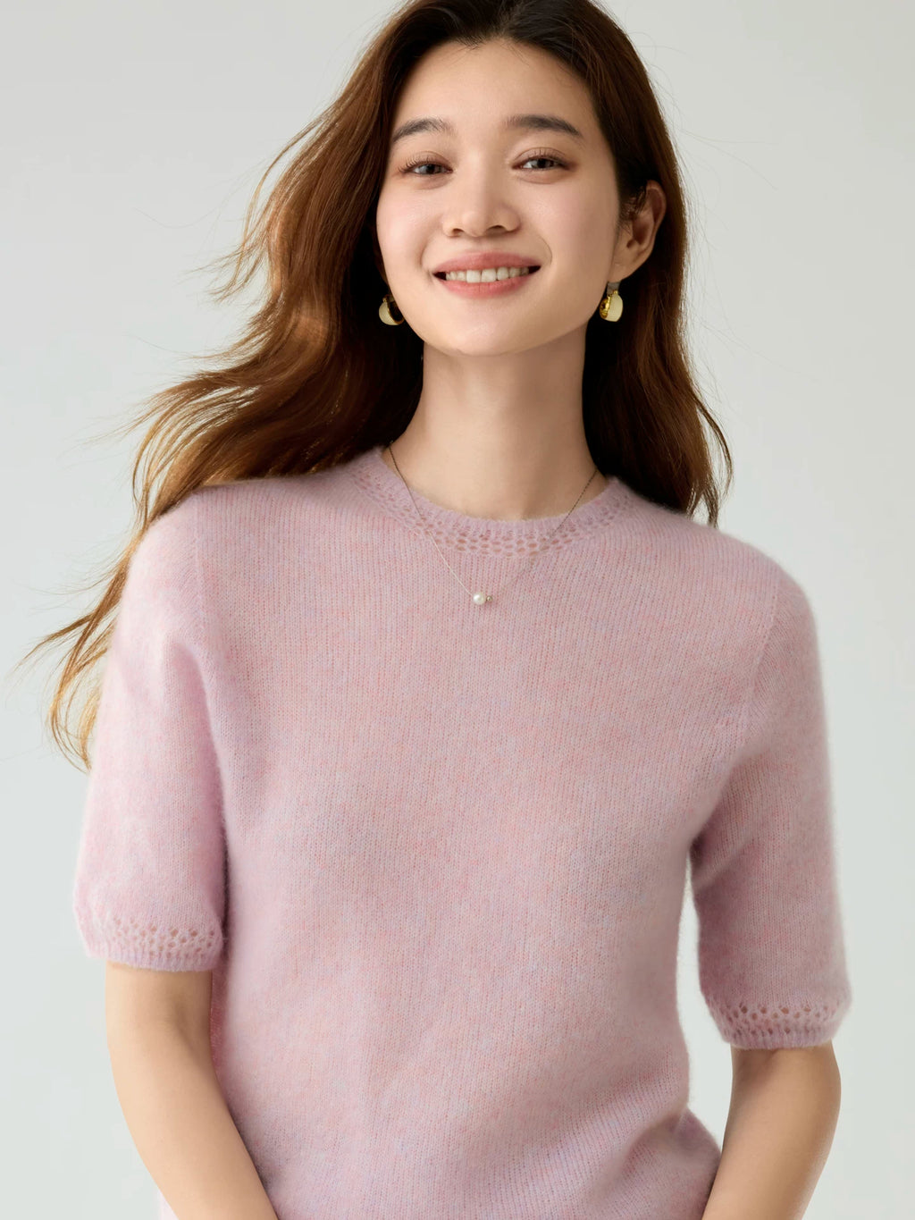 Women's Fall Winter Cropped Cutout Sweater Knit Pullover Top for Casual Outfits Spring Travel Office Everyday