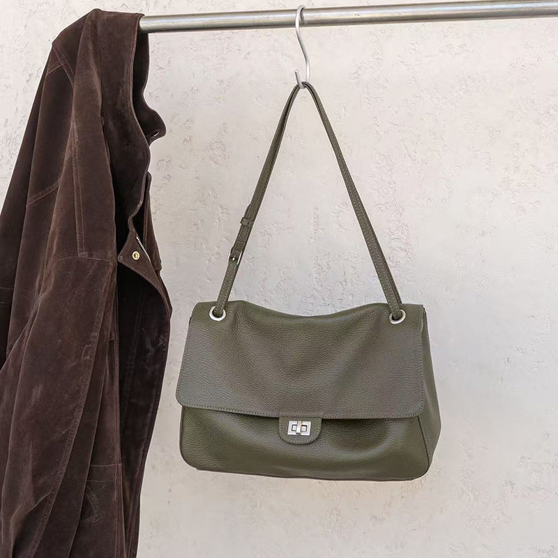 Women's Large-capacity Leather Casual Tote Bag Shoulder Crossbody Purse Versatile Work and Travel Office