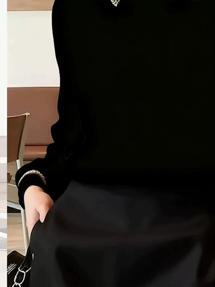 Women's Black Shirt for Office Outfits Business Casual Streetwear Weekend Everyday
