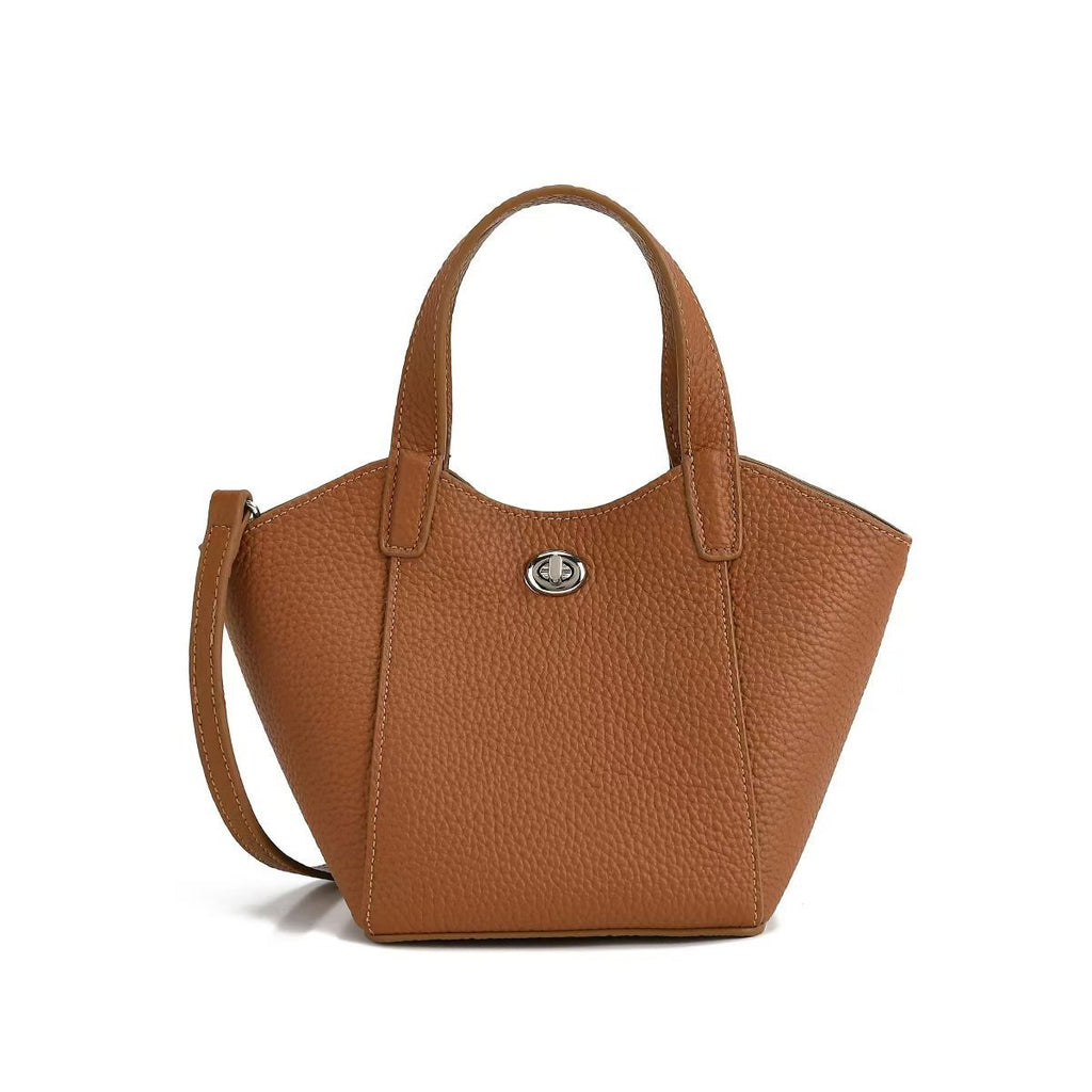 Women's Minimalist Commute Office Leather Workwear Tote Bag Shoulder Crossbody Purse Versatile Work and Travel