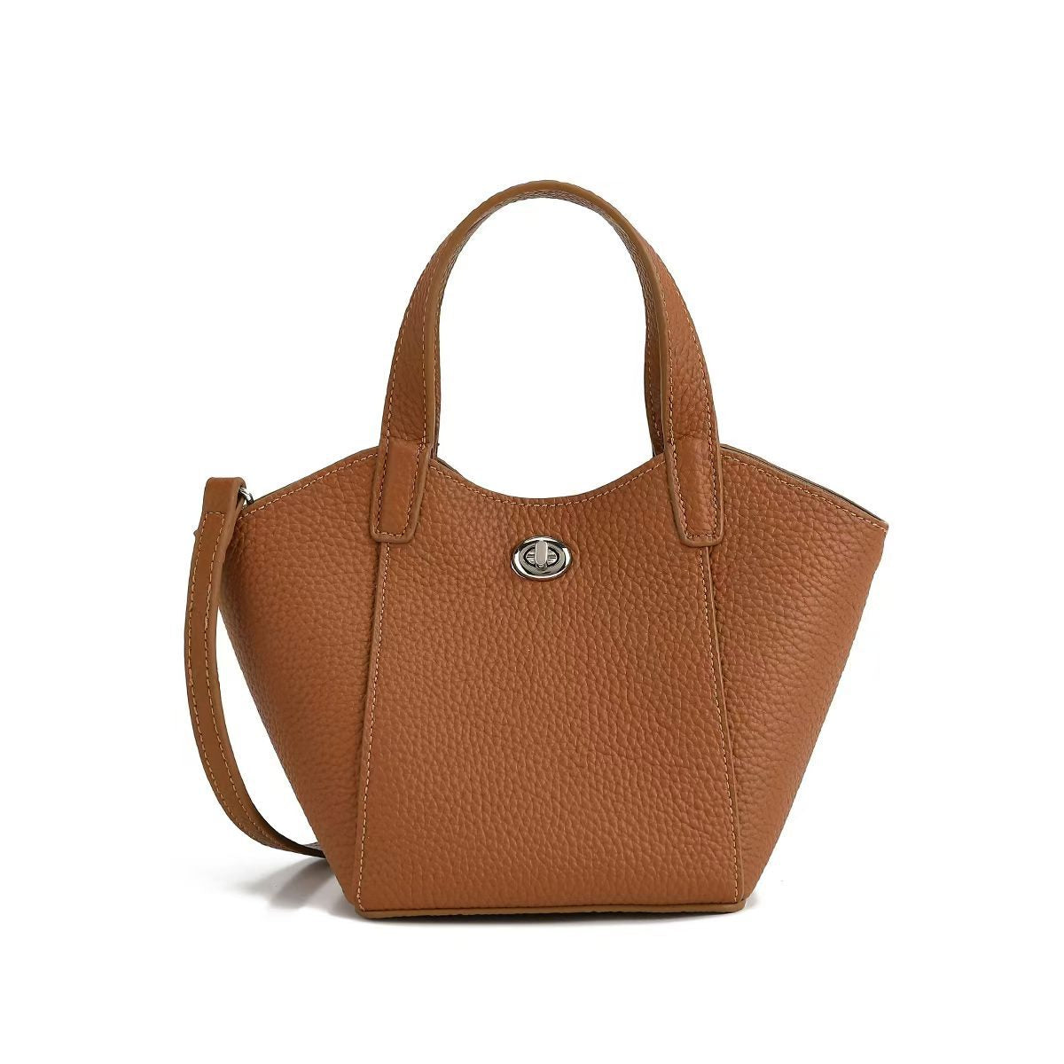 Women's Minimalist Commute Office Leather Workwear Tote Bag Shoulder Crossbody Purse Versatile Work and Travel