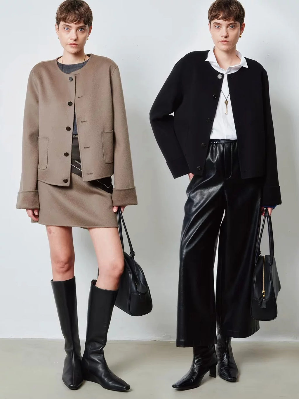 Women's Wool Fall Winter Retro Jacket Casual Coat for Cold Weather Travel Outdoor Holiday Date Night