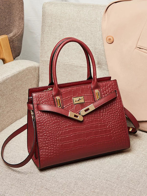 Women's Large-Capacity Leather Crossbody Bag for Travel and Sightseeing Everyday Casual Streetwear Date Night Office