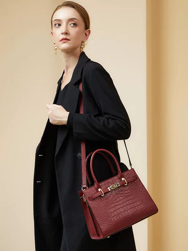 Women's Large-Capacity Leather Crossbody Bag for Travel and Sightseeing Everyday Casual Streetwear Date Night Office
