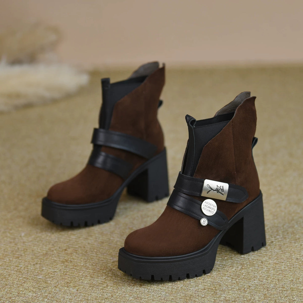 Coffee/(fleece lining) / EU 34