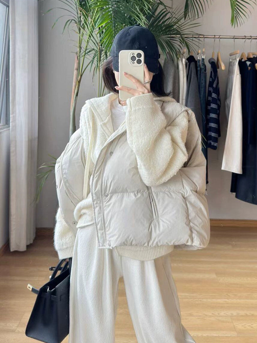 Women's Fall Winter Vest Thickened Mandarin Collar Sleeveless Fleece-Lined Korean-Style Tweed-Style Relaxed for Date Night Holiday Party