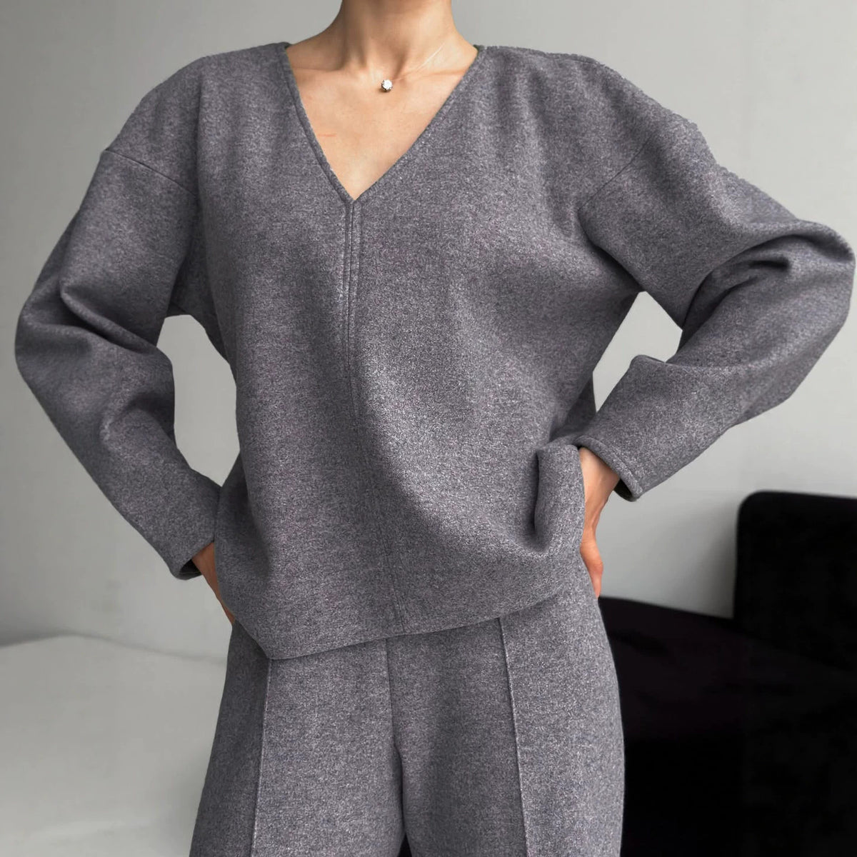 Women's Grey Workwear French-inspired Casual Winter Coat Wrap Trench Fall Office