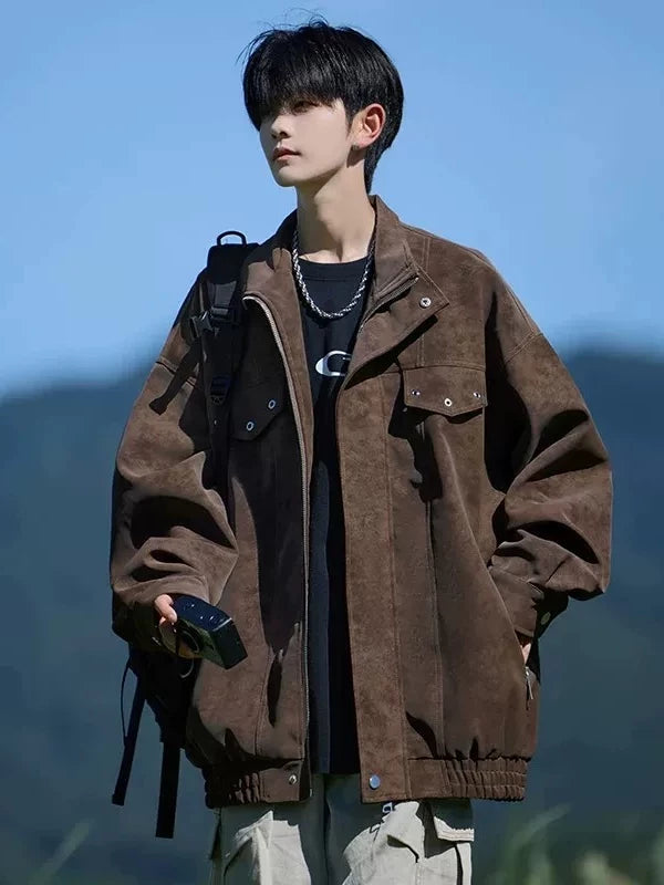 Men's Fall Winter Lapel Tie-Dye Jacket Casual Coat for Cold Weather Travel Spring Outdoor Holiday