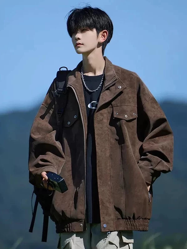 Men's Fall Winter Lapel Tie-Dye Jacket Casual Coat for Cold Weather Travel Spring Outdoor Holiday