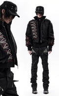 Men's Winter Thickened Leopard Mandarin Collar Fleece-Lined Cropped Jacket Casual Coat for Cold Weather Fall Travel Outdoor Holiday