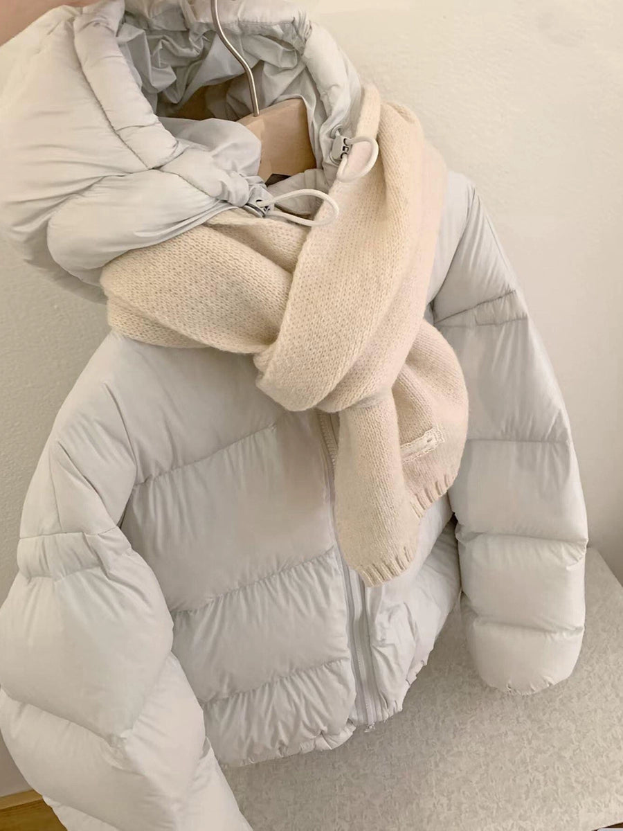 Women's Winter Hooded Petite Korean-Style Down Jacket for Date Night Fall Travel Outdoor Holiday