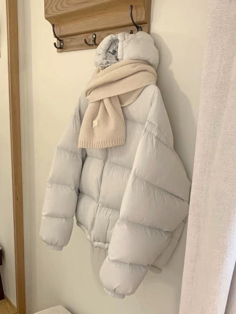 Women's Winter Hooded Petite Korean-Style Down Jacket for Date Night Fall Travel Outdoor Holiday