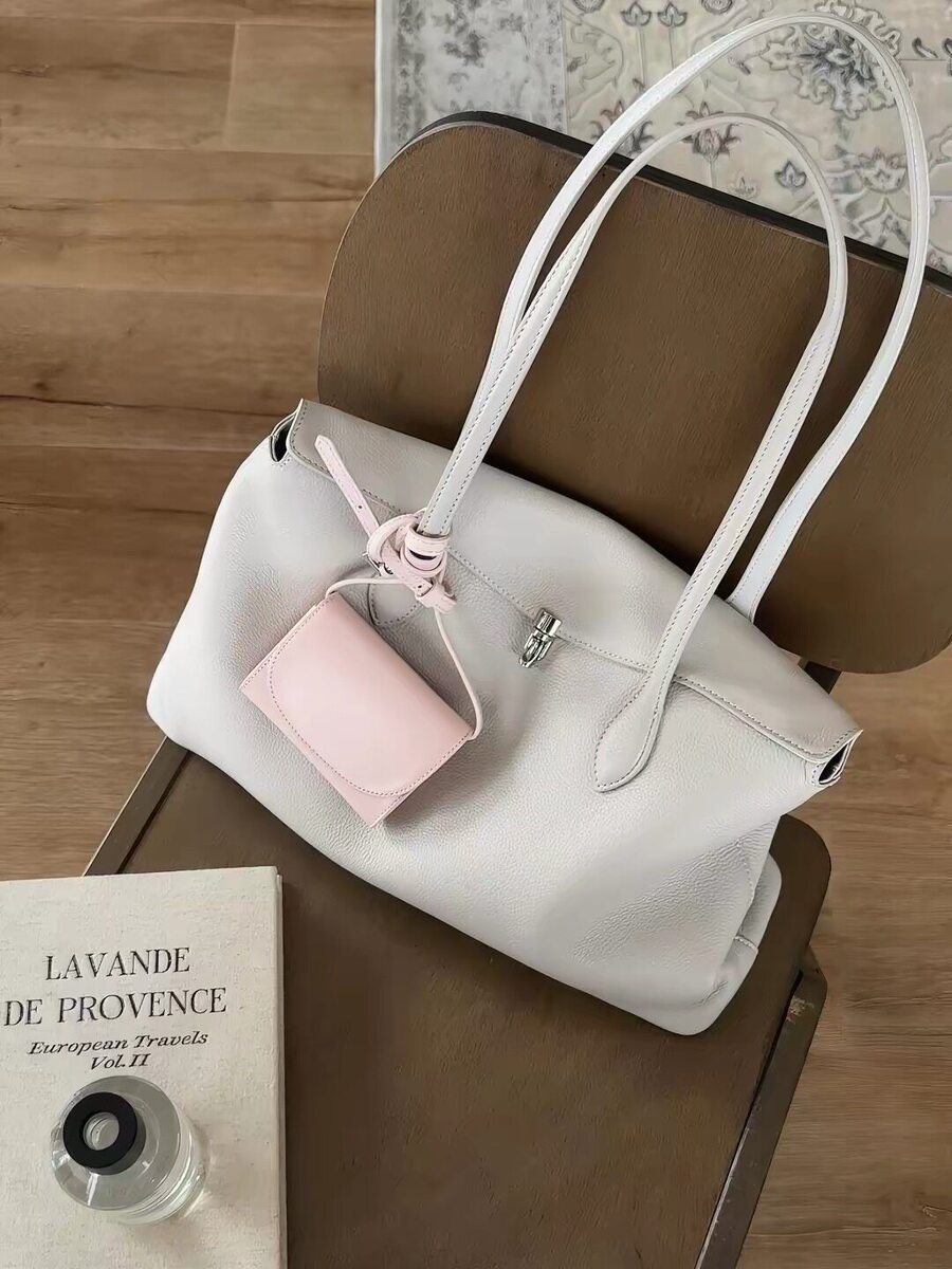 Women's Large-Capacity Lock Buckle Lightweight Commute Office Workwear Tote Bag Shoulder Crossbody Purse Work and Travel School