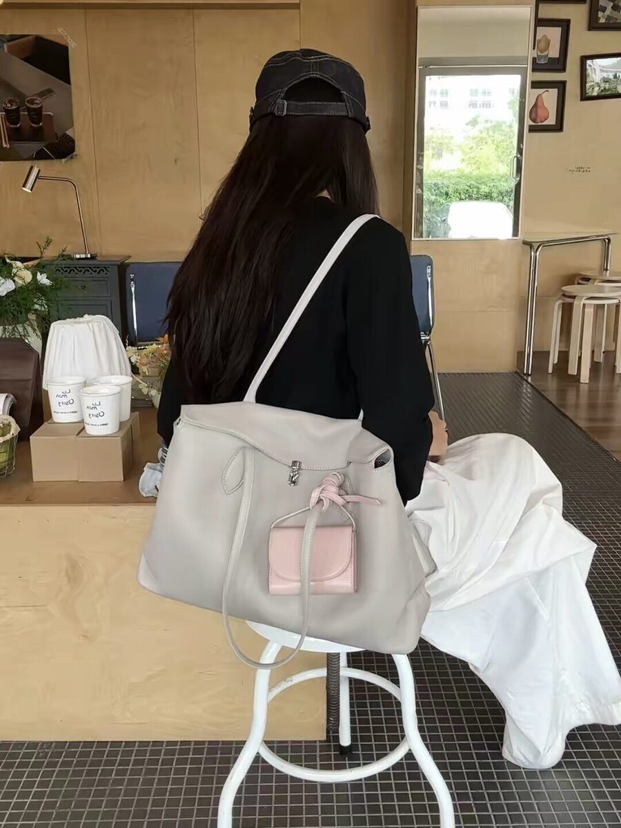Women's Large-Capacity Lock Buckle Lightweight Commute Office Workwear Tote Bag Shoulder Crossbody Purse Work and Travel School