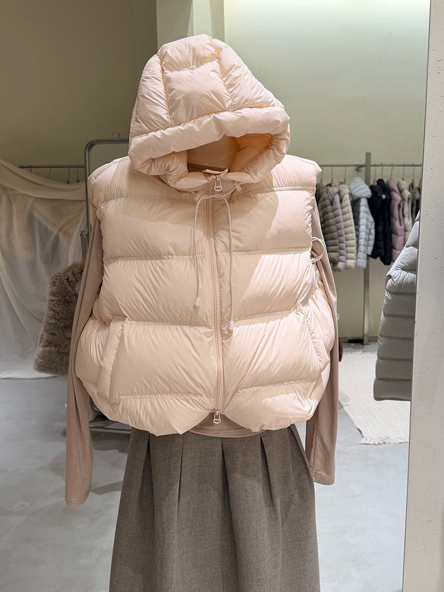 Women's Fall Winter Vest Sleeveless Fleece-Lined Korean-Style Tweed-Style Outdoor for Date Night Holiday Party