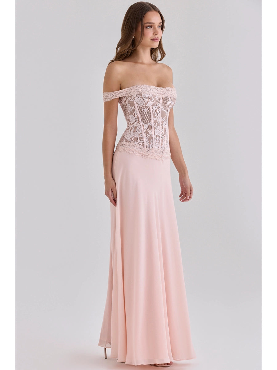 Women's Lace Satin Party Evening Dress Formal Midi Dress for Black Tie Wedding Guest Cocktail Prom Date Night