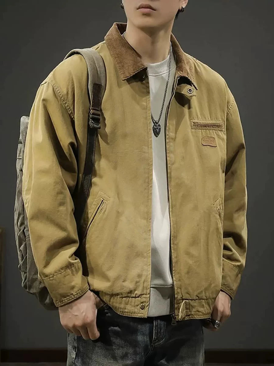 Men's Cotton Plus Size Oversized Jacket Casual Coat for Cold Weather Fall Travel Outdoor Holiday