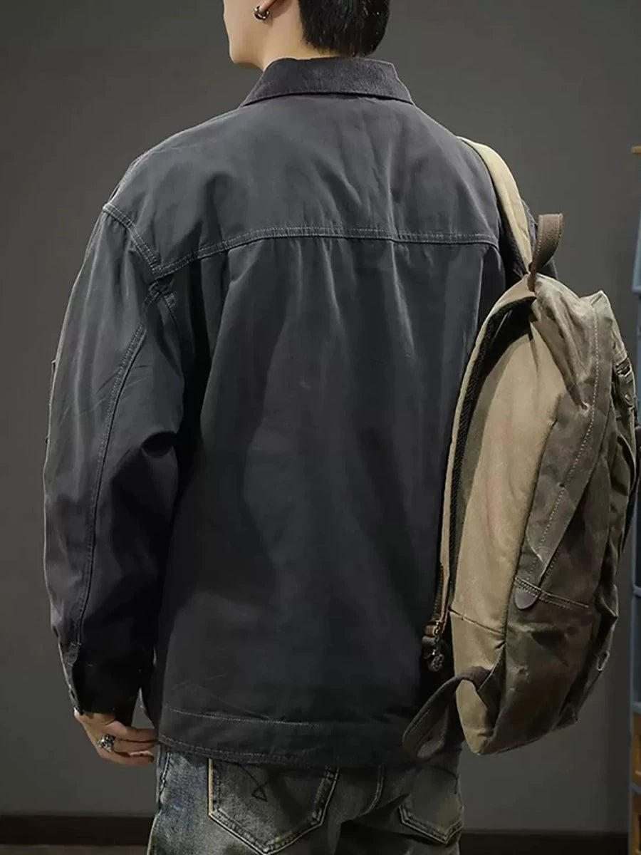 Men's Cotton Plus Size Oversized Jacket Casual Coat for Cold Weather Fall Travel Outdoor Holiday