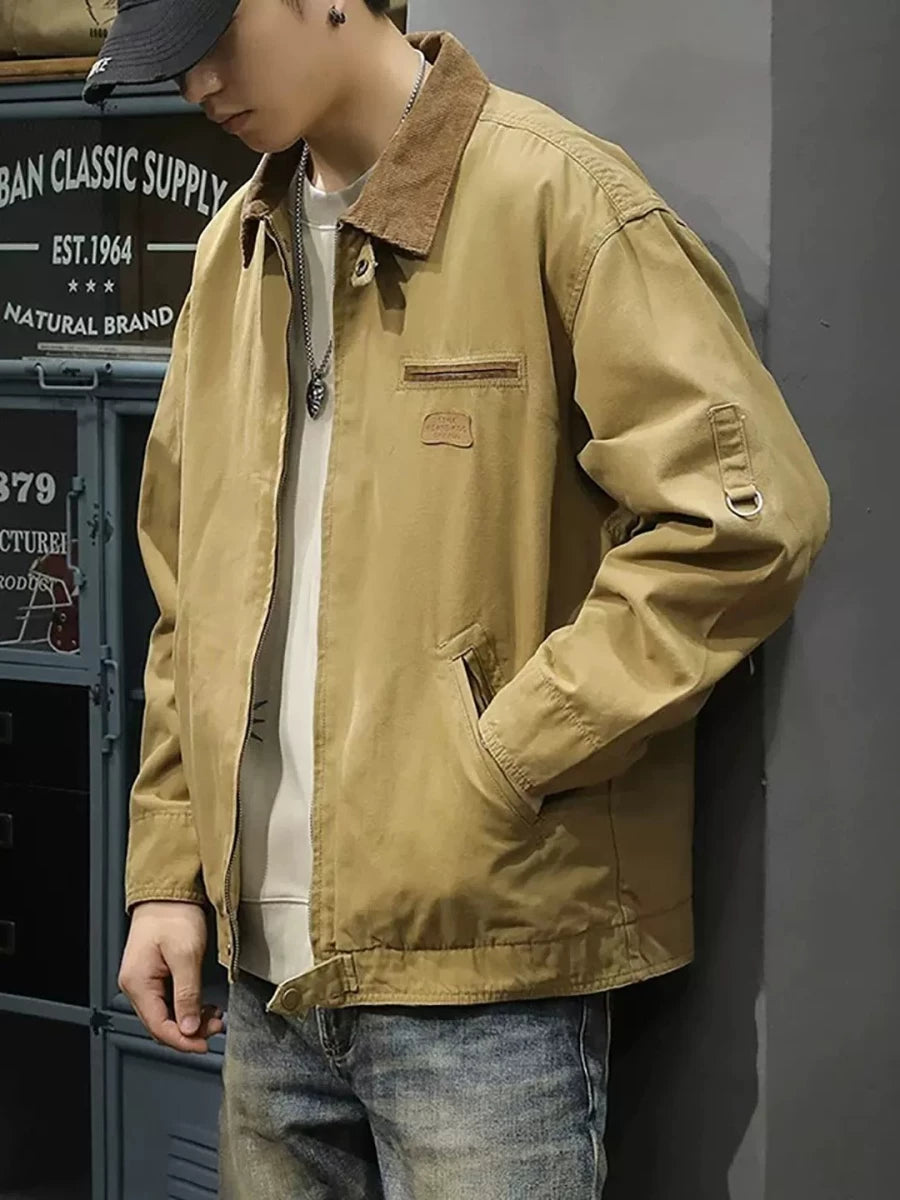 Men's Cotton Plus Size Oversized Jacket Casual Coat for Cold Weather Fall Travel Outdoor Holiday