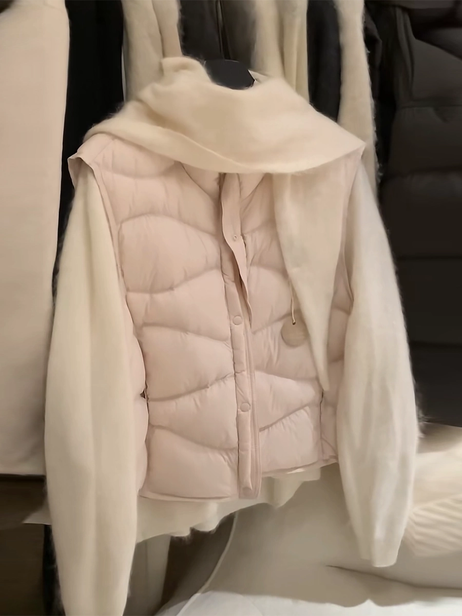 Women's Fall Winter Vest Sleeveless Korean-Style Tweed-Style for Date Night Holiday Party