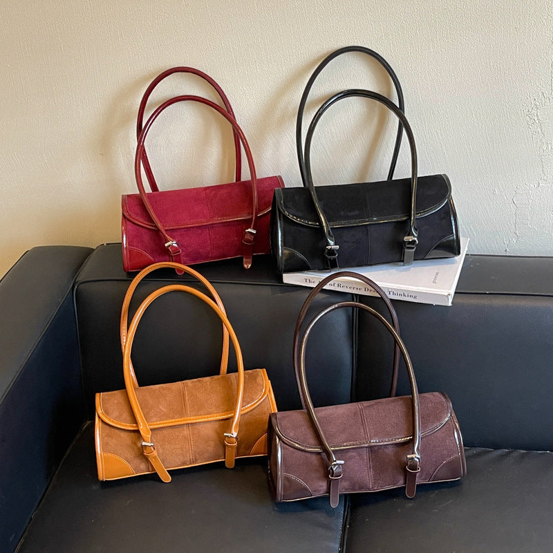 Women's Large-Capacity Korean-Style Retro Casual Tote Bag Shoulder Crossbody Purse Work and Travel Office