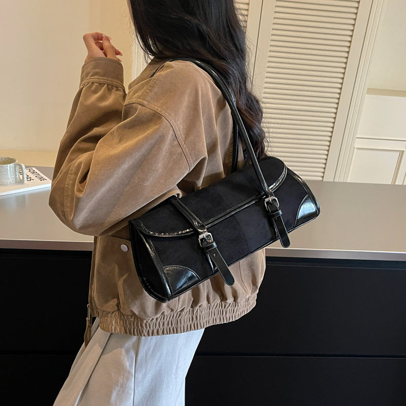 Women's Large-Capacity Korean-Style Retro Casual Tote Bag Shoulder Crossbody Purse Work and Travel Office