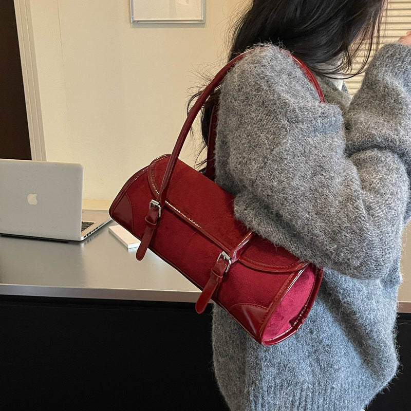 Women's Large-Capacity Korean-Style Retro Casual Tote Bag Shoulder Crossbody Purse Work and Travel Office