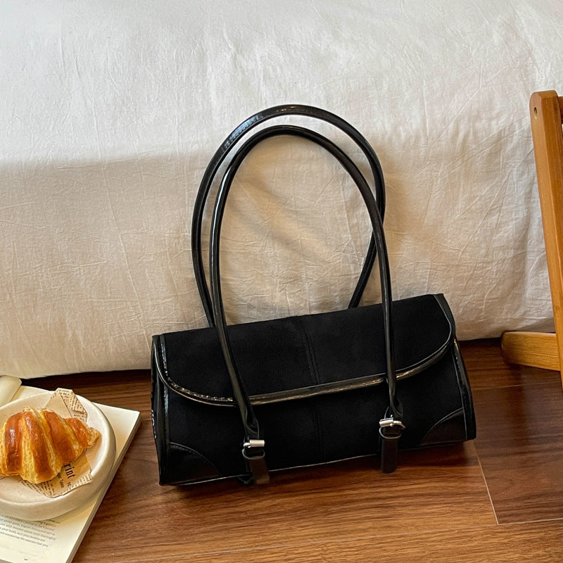 Women's Large-Capacity Korean-Style Retro Casual Tote Bag Shoulder Crossbody Purse Work and Travel Office