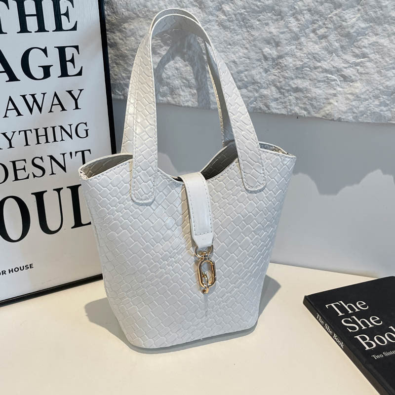 Women's Minimalist Commuter Office Workwear Bucket Bag Drawstring Shoulder Purse Hobo for Everyday Use Travel