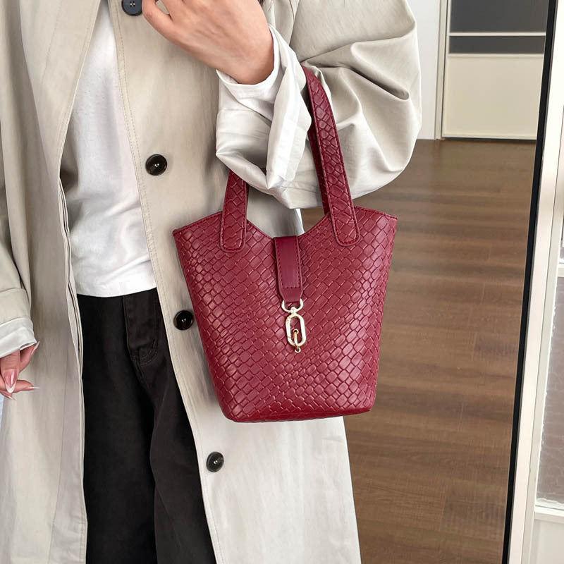 Women's Minimalist Commuter Office Workwear Bucket Bag Drawstring Shoulder Purse Hobo for Everyday Use Travel