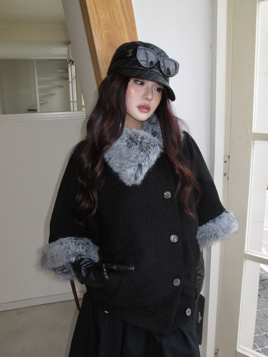 Women's Wool-Blend Oversized Retro Winter Coat for Fall Layering Travel Office Everyday Wear Holiday Date Night