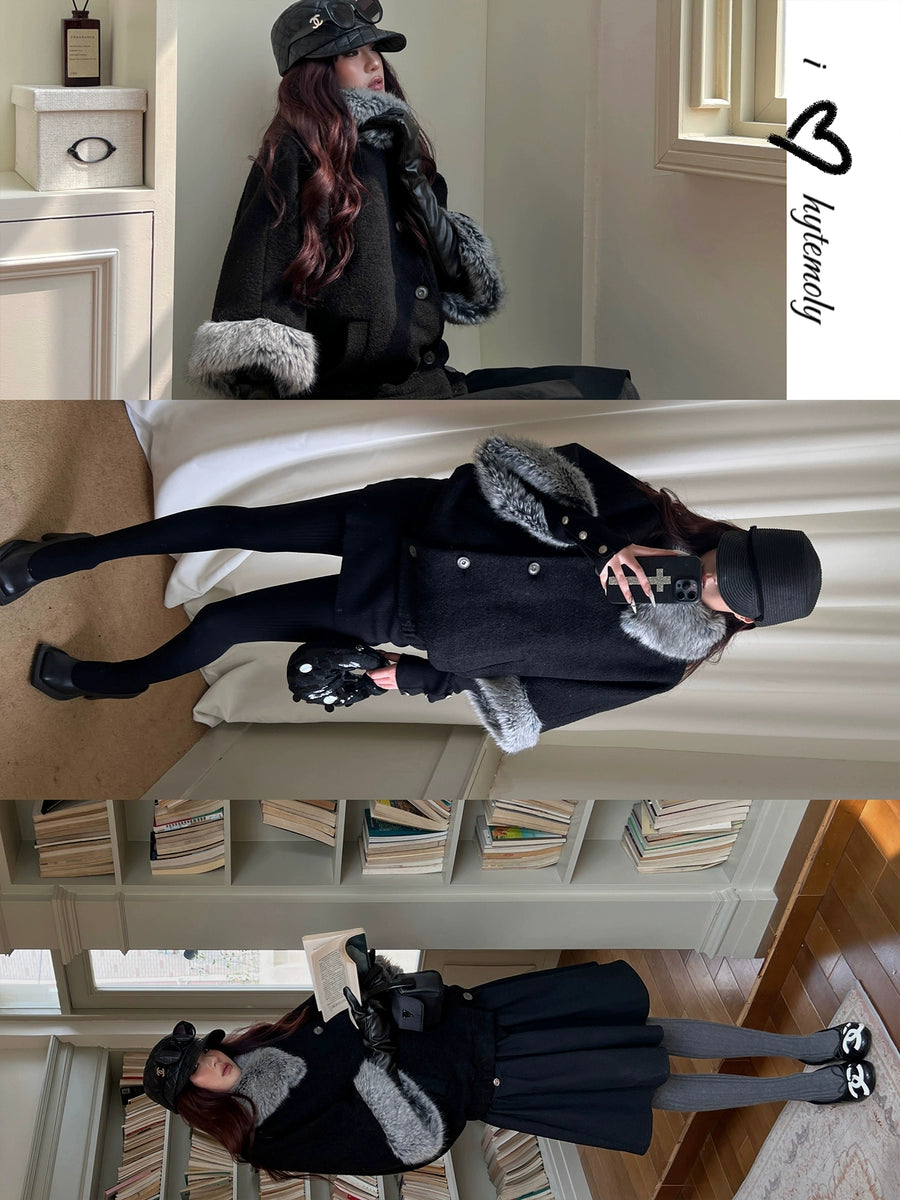Women's Wool-Blend Oversized Retro Winter Coat for Fall Layering Travel Office Everyday Wear Holiday Date Night