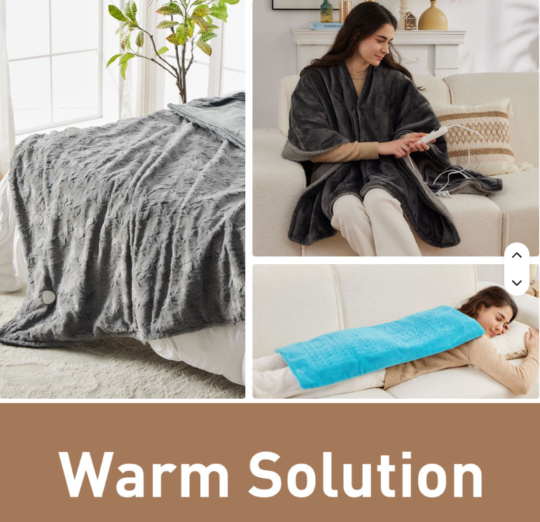Soft Flannel Electric Heated Blanket Universal Voltage, Machine Washable, Multi Heat Settings, Warm Heating Throw for Sofa Bed Office, Custom Sizes & Colors Available
