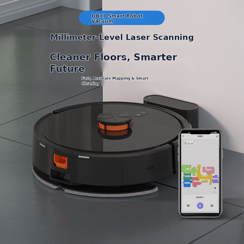 OB17 Laser Navigation Robot Vacuum and Mop with App and Voice Control for Hard Floors and Low Pile Carpet