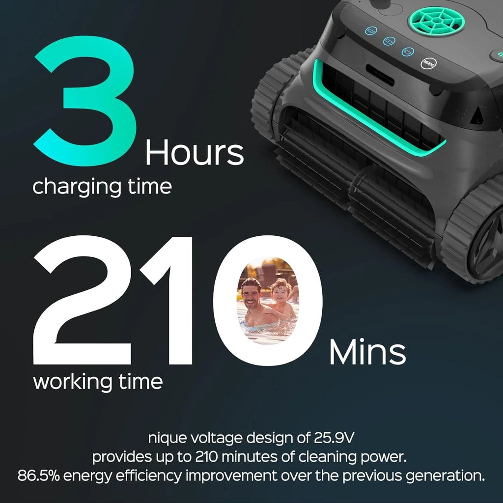 WYBOT S2 Robotic Pool Cleaner for Inground and Above Ground Home Swimming Pools for Daily Home Use
