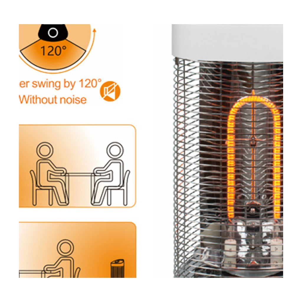 Nordica KH-12S Infrared Tower Heater for Bedroom Home Office and Living Room for Daily Home Use