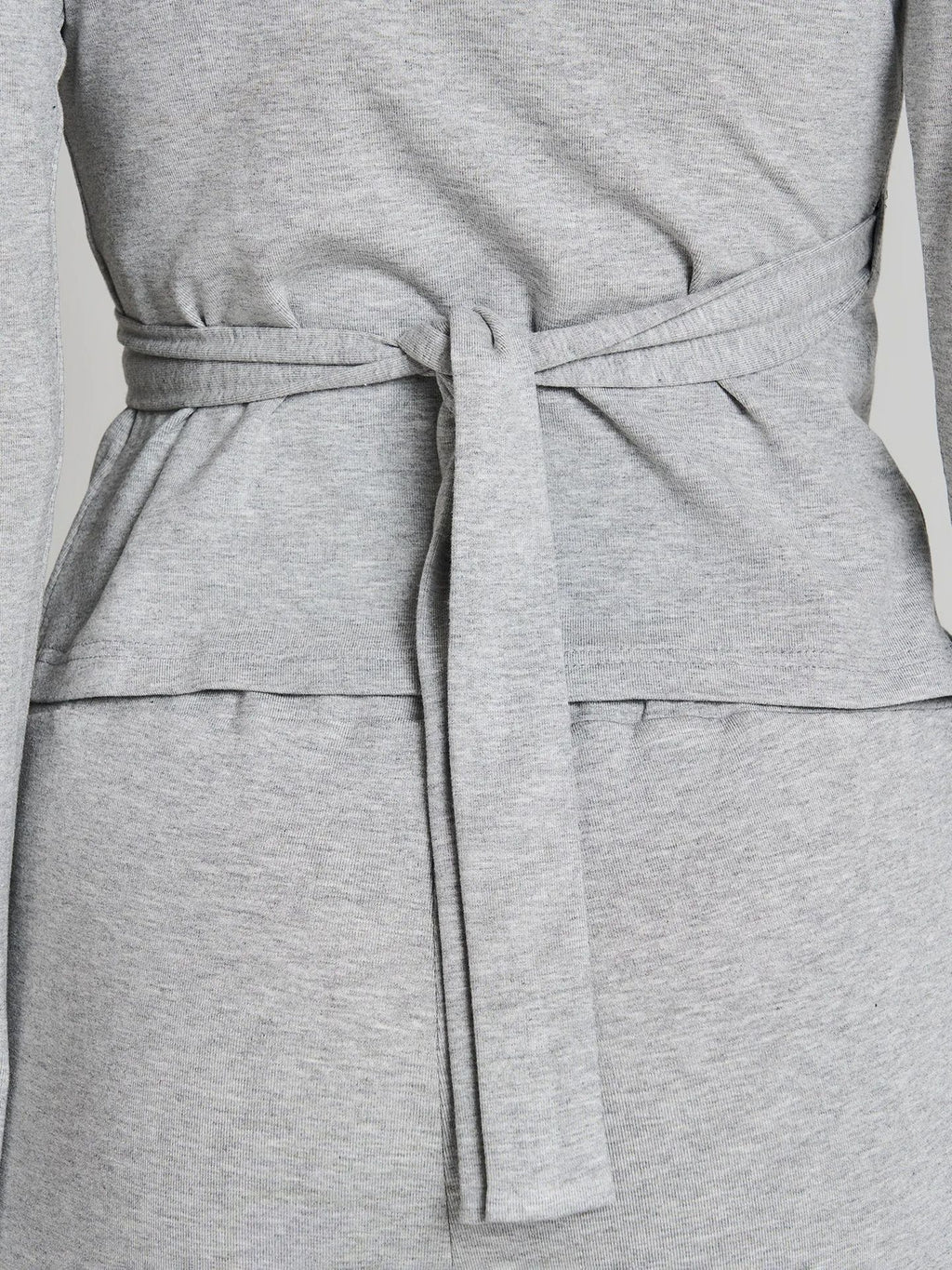 Wrap V‑Neck Tie‑Detail Pajama Set | Women Long Sleeve Top & Drawstring Long Pants Loungewear Sleepwear S‑XL