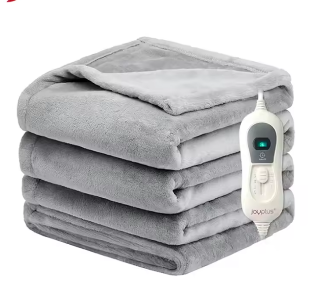 Soft Flannel Electric Heated Blanket Universal Voltage, Machine Washable, Multi Heat Settings, Warm Heating Throw for Sofa Bed Office, Custom Sizes & Colors Available