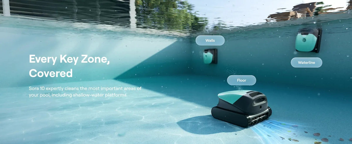 Beatbot Sora 10 Robotic Pool Cleaner Deep Blue for Inground and Above Ground Home Swimming Pools